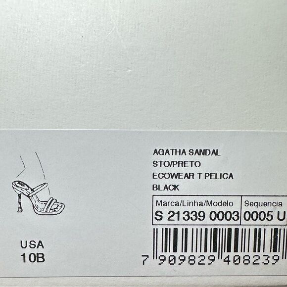 SCHUTZ Agatha Square Toe Flare Slip on High Heeled Sandal Women's size 10. - Picture 10 of 10